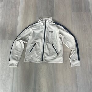 Abercrombie & Fitch Cream and Black Bomber Jacket Lightweight Design